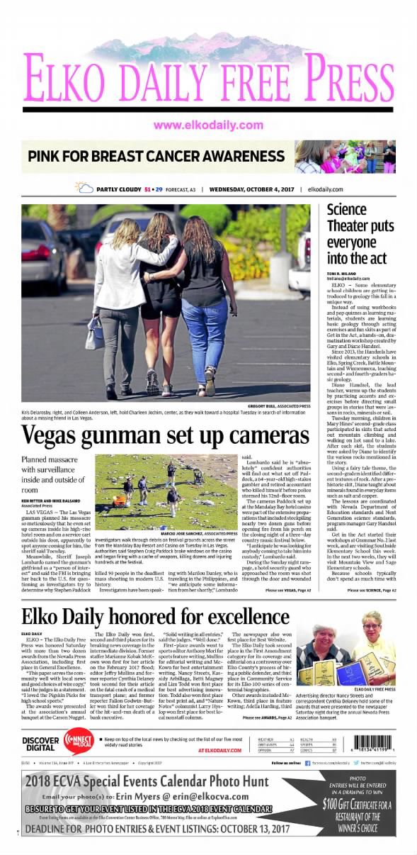 Elko daily Free press Nevada Oct 4, 2017 p A1
